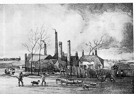 Thimble Mill - date unknown. Image reproduced from St Joseph's RC Church & School, Nechells website by kind permission of Richard Scott. 