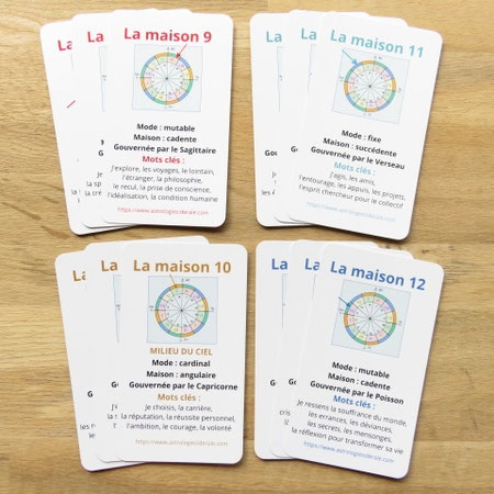 Jeu livré dans son pochon organza - réalisation ceciliastrologue