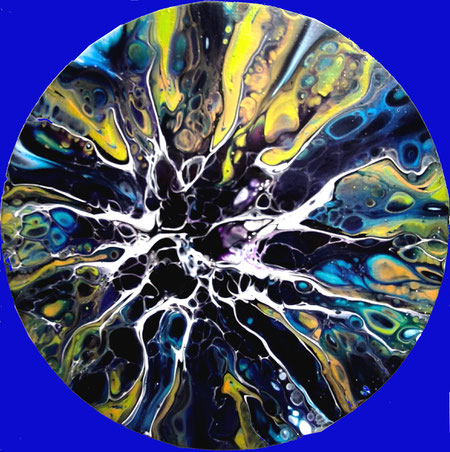 Tableau PISTIL - Kyriel Art -  Artiste Peintre  - Peinture Acrylique Fluide - Technique du Dutch Pour - Pouring Painting