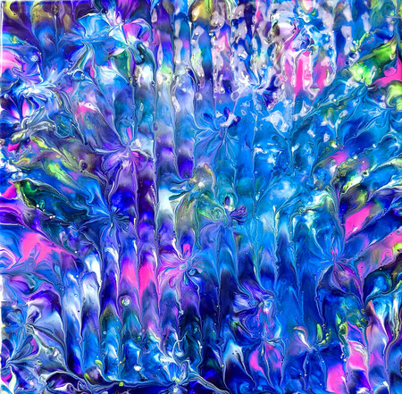 Tableau PISTIL - Kyriel Art -  Artiste Peintre  - Peinture Acrylique Fluide - Technique du Dutch Pour - Pouring Painting