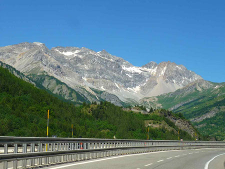 La montée vers le tunnel du Fréjus.