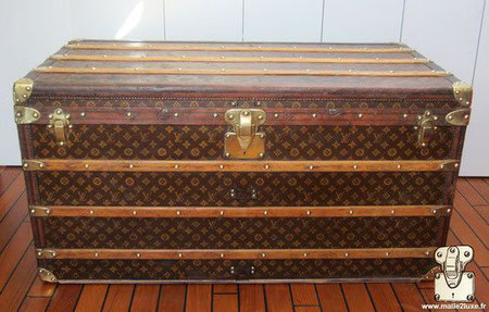 Malle courrier louis vuitton toile pochoir mark 1