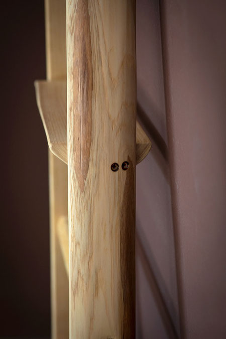 Scala a pioli con mensole di ellecuorea - Wood ladder for bath decor by ellecuorea
