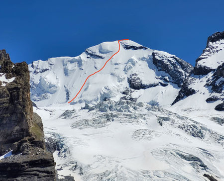 Blüemlisalphorn, Nordwand, Überschreitung, Hochtouren, Nordwand, Bergsteigen, Berner Oberland, BEO, Kandersteg, Morgenhonr, Wyssi Frau, weisse Frau, Blüemlisalphütte, Oeschinen