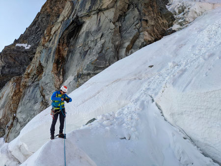 Piz Palü Bumillerpfeiler, Bumiller, Palü Nordwand, mittlerer Nordwand Pfeiler Piz Palü, Diavolezza, Bergsteigen, Graubünden, Pontresina, Engadin