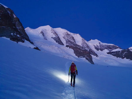 Piz Palü Bumillerpfeiler, Bumiller, Palü Nordwand, mittlerer Nordwand Pfeiler Piz Palü, Diavolezza, Bergsteigen, Graubünden, Pontresina, Engadin