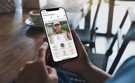 Smartphone-App Steuerung einer IP-Sprechanlage von Becker Elektrotechnik.