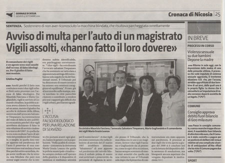 Giornale di Sicilia, giovedì 23 settembre 2010