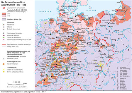 Karte Reformation Religionen Deutschland