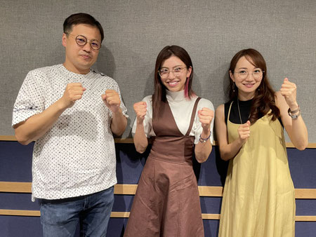 清川忠康さん、ぱんちゃん璃奈、松原江里佳さん