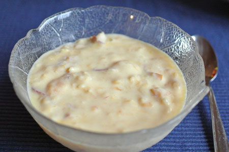 Schnelle Quarkspeise mit Mango und Orange