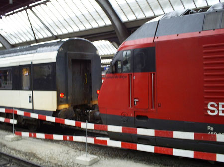 Am 15. August 2008 in Zürich HB angekommen mit dem IC 1035 aus Bern