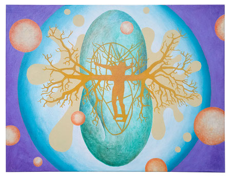 Inner Circle 12, 50x60 cm, Öl auf Leinwand, 2021