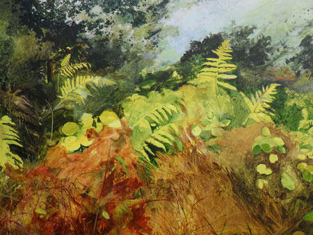 Ferns, acrylic on canvas, 98 x 73 cms, 2011