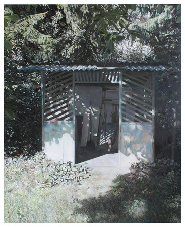 Unterer Schuppen, 180 x 145 cm, Öl auf Baumwolle, 2019