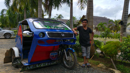 J.R. mit seinem Trike,  Puerto Princesa