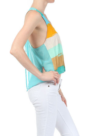 OFERTA MODELO B-680-1 BLUSA EN COLOR AZUL Y VERDE COMO LA FOTO, TALLAS CH, M, G. PRECIO DE $59.00