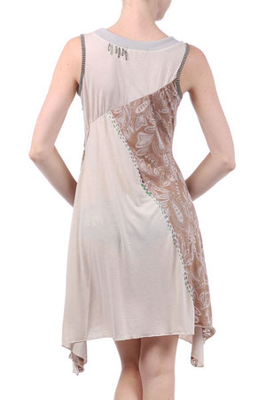 MODELO B-292 OFERTA VESTIDO EN COLOR GRIS Y BEIGE, TALLAS CH, M, G, PRECIO $59.00