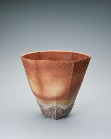 焼〆窯変面取器　　第５３回日本伝統工芸近畿展　滋賀県知事賞受賞作品