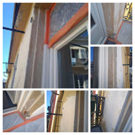 Travaux de préparation des façades par procédé de mise à brut et recherche des fissures en maçonnerie 