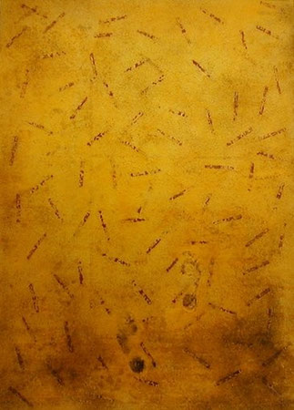 Erste Schritte, 1999, 180x130 cm, técnica mixta sobre lienzo