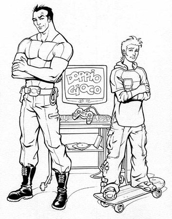 Studio personaggi per fumetto - 2003 circa