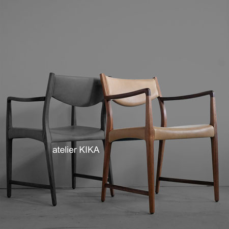 atelier KIKA 様　ご依頼　座背　革張り