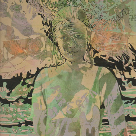 " Portray of Roberta ", 1969. Mix media on canvas, 105 x 90 cm