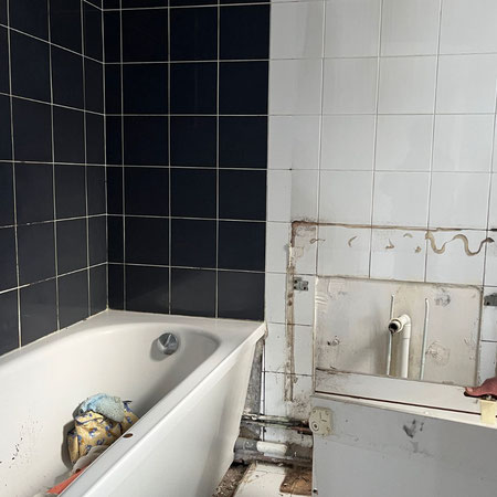 Salle de bain en cours de travaux