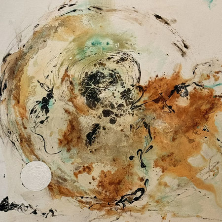 80x80 cm Leinwand  - Mondblick 2 - 950