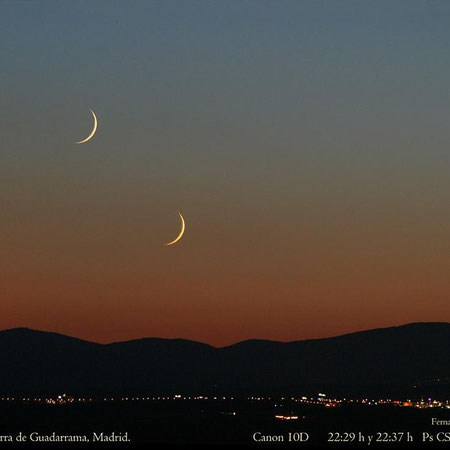 Luna joven hacia el ocaso 2010