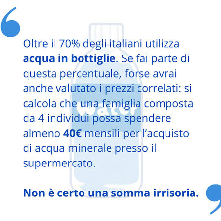 consumo bottiglie acqua