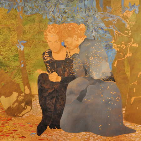 " Psyche and Cupid I ", 1997-2010. Oil on canvas, 130 x 160 cm