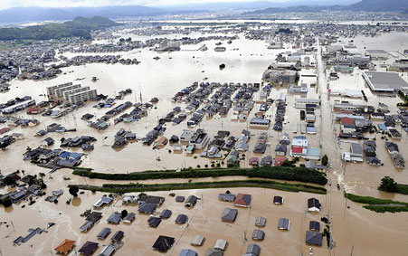 2017年７月７日岡山県真備町洪水被害