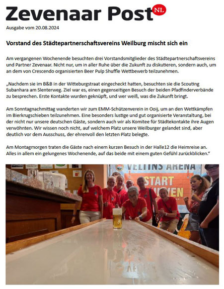©Zevenaar Post - Ausgabe vom 20.08.2024