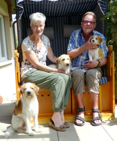 Wir holen unsere Bijou ab - ein Abschiedsbild mit Mama Wurzel und Onkel Tuba