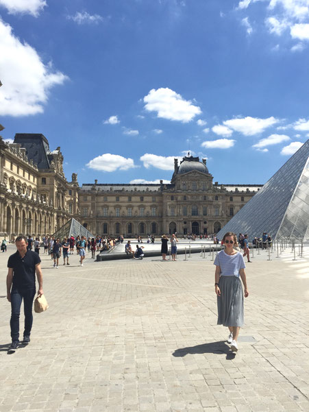 In front of the Louvre
