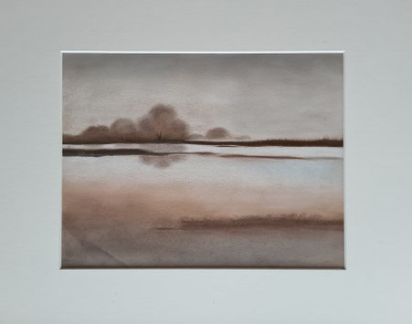 Landschaft Zeichnung Pastellkreide Kunst Heike Lüders