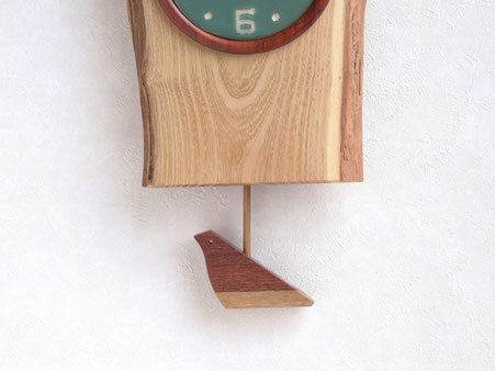 陶板の文字盤の振子時計 その11