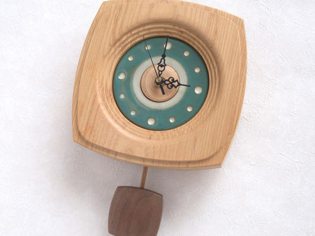 陶板の文字盤の振子時計 その10