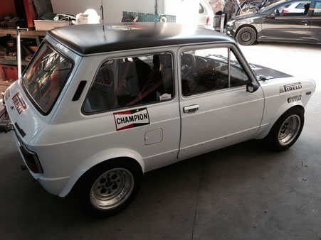 restauro auto d'epoca preparata per rally A112 Abarth