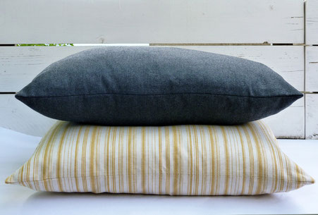 coussin toile outdoor rayée made in france