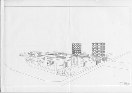 Diseño de la residencia. Dossier de 1964.
