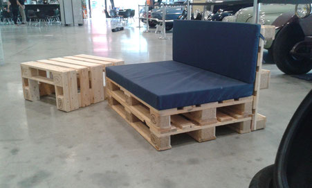 Loungemöbel mieten mit Rückenteil