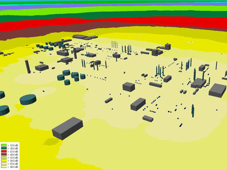 CADNA/A Noise Model of Large Industrial Facility