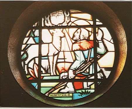 Motiv-Fenster der Herz-Jesu Kirche Wickrathhahn