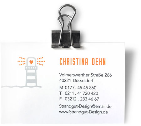 Logo, Visitenkarte, Strandgut Design, Christina Dehn