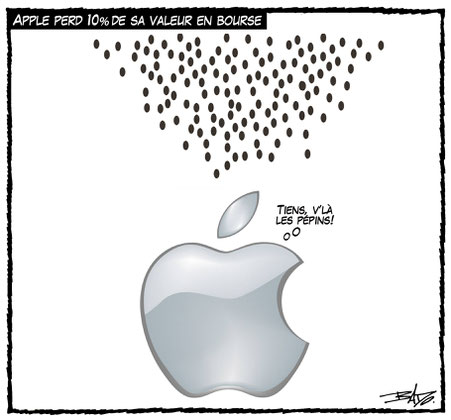 Apple perd 10% de sa valeur en bourse