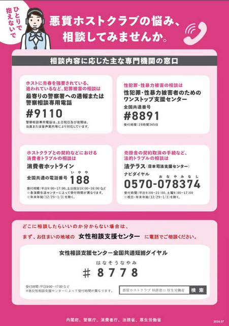 悪質ホストクラブの悩み、相談してみませんか。