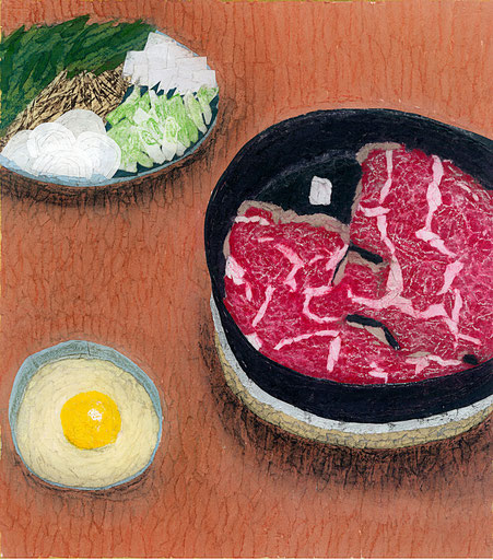 「すき焼き」-Sukiyaki-  (2014) 　サイズ 270×240mm